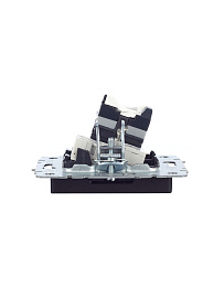 Розетка  двойная RJ11+RJ45 кат.5E РК/Т12-БрЧ черный BRITE  BR-KT20-O-1-K02 IEK Розетка  двойная RJ11+RJ45 кат.5E РК/Т12-БрЧ черный BRITE  BR-KT20-O-1-K02 IEK