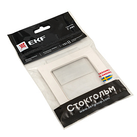 Рамка для розеток и выключателей 1 пост Стокгольм белый EXM-G-302-10 EKF PROxima Рамка для розеток и выключателей 1 пост Стокгольм белый EXM-G-302-10 EKF PROxima