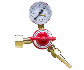 Редуктор БПО-5-СВ-АЛ пропановый, 1 манометр Foxweld 4429/4426 Редуктор БПО-5-СВ-АЛ пропановый, 1 манометр Foxweld 4429/4426