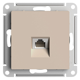 Розетка компьютерная RJ45, кат. 5Е, механизм, ПЕСОЧНЫЙ ATLASDESIGN ATN001283 Systeme Electric Розетка компьютерная RJ45, кат. 5Е, механизм, ПЕСОЧНЫЙ ATLASDESIGN ATN001283 Systeme Electric