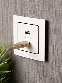 Розетка 2 USB Стокгольм скрытой установки 2,1А+2,1А механизм белый EYR16-028-10-2USB EKF PROxima Розетка 2 USB Стокгольм скрытой установки 2,1А+2,1А механизм белый EYR16-028-10-2USB EKF PROxima