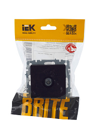 Розетка TV оконечная РТВ11-0-БрЧ черный BR-A10-O-K02 BRITE  IEK Розетка TV оконечная РТВ11-0-БрЧ черный BR-A10-O-K02 BRITE  IEK