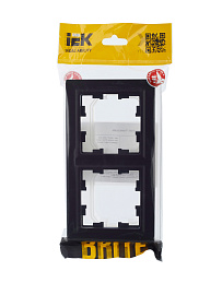 Рамка 2-местная IP44 РУ-2-БрЧ-44 черный BR-M22-44-K02 BRITE  IEK Рамка 2-местная IP44 РУ-2-БрЧ-44 черный BR-M22-44-K02 BRITE  IEK