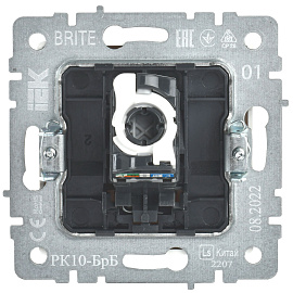 Розетка компьютерная RJ45 кат.5E РК10-БрБ белый BR-K10-1-K01 BRITE  IEK Розетка компьютерная RJ45 кат.5E РК10-БрБ белый BR-K10-1-K01 BRITE  IEK