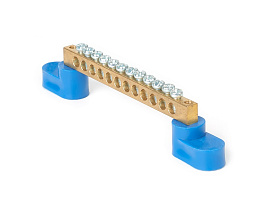 Шина "N" (ноль) 12 отвер. на 2 угл.  изол. (синий) ШНИ-6*9-12-У2 081-01-05	HLT Шина "N" (ноль) 12 отвер. на 2 угл.  изол. (синий) ШНИ-6*9-12-У2 081-01-05	HLT