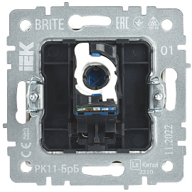 Розетка компьютерная RJ45 кат.6 РК11-БрБ белый BR-K10-2-K01 BRITE  IEK Розетка компьютерная RJ45 кат.6 РК11-БрБ белый BR-K10-2-K01 BRITE  IEK