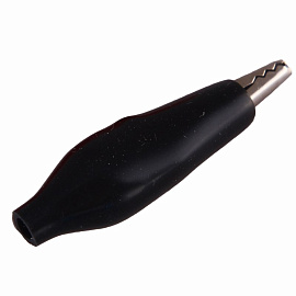 Зажим "Крокодил" 5А 46мм в изоляторе FD-1702 Rexant (черный) Зажим "Крокодил" 5А 46мм в изоляторе FD-1702 Rexant (черный)