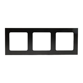 Рамка для розеток и выключателей 3 поста Стокгольм металлическая черный EZM-G-304-10 EKF PROxima Рамка для розеток и выключателей 3 поста Стокгольм металлическая черный EZM-G-304-10 EKF PROxima