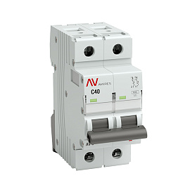 Выключатель автоматический 40А 2П двухполюсный C 6kA AV-6 AVERES mcb6-2-40C-av EKF Выключатель автоматический 40А 2П двухполюсный C 6kA AV-6 AVERES mcb6-2-40C-av EKF