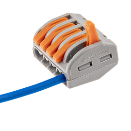 Клемма рычажковая, СМК 222-415, 0.08-4мм², серая, 20 шт., 26747 8, duwi Клемма рычажковая, СМК 222-415, 0.08-4мм², серая, 20 шт., 26747 8, duwi