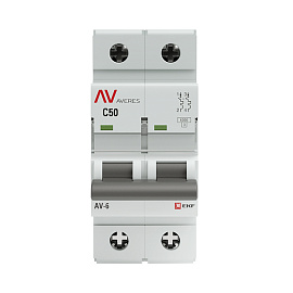Выключатель автоматический 50А 2П двухполюсный C 6kA AV-6 AVERES mcb6-2-50C-av EKF Выключатель автоматический 50А 2П двухполюсный C 6kA AV-6 AVERES mcb6-2-50C-av EKF