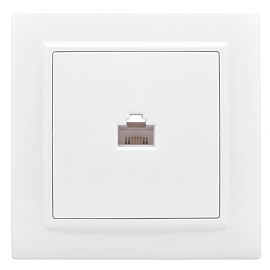 Розетка RJ45 компьютерная Минск скрытой установки в сборе белый ERK01-035-10 EKF Розетка RJ45 компьютерная Минск скрытой установки в сборе белый ERK01-035-10 EKF