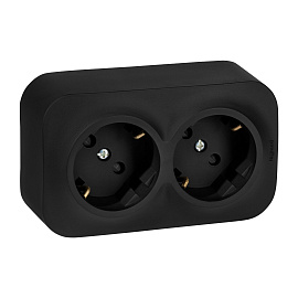 Блок розеточный 2-й QUTEO открытой установки с/з без шторок 16А 250В черный IP20 782470 Legrand Блок розеточный 2-й QUTEO открытой установки с/з без шторок 16А 250В черный IP20 782470 Legrand