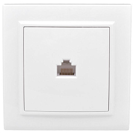 Розетка RJ45+RJ11 компьютерная+телефонная Минск скрытой установки в сборе белый ERK00-135-10 EKF Розетка RJ45+RJ11 компьютерная+телефонная Минск скрытой установки в сборе белый ERK00-135-10 EKF