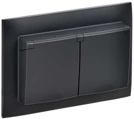 Розетка 2-местная и крышкой 16А в сборе IP44 SK-R12Bl черный SKANDY SK-R26-16-44-K02-F IEK Розетка 2-местная и крышкой 16А в сборе IP44 SK-R12Bl черный SKANDY SK-R26-16-44-K02-F IEK