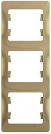 Рамка для розеток и выключателей 3 поста GLOSSA вертикальная титан GSL000407 Systeme Electric Рамка для розеток и выключателей 3 поста GLOSSA вертикальная титан GSL000407 Systeme Electric