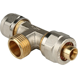 Фитинг обжимной тройник с переходом на наружную резьбу 1/2"х16 SFS-0011-001216 STOUT Фитинг обжимной тройник с переходом на наружную резьбу 1/2"х16 SFS-0011-001216 STOUT