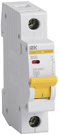 Выключатель автоматический модульный KARAT IEK ВА47-29 1п 50А B 4,5кA AC/DC (перемен./постоян.) (MVA20-1-050-B) Выключатель автоматический модульный KARAT IEK ВА47-29 1п 50А B 4,5кA AC/DC (перемен./постоян.) (MVA20-1-050-B)