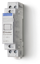 Контактор модульный 2NO 20А контакты AgSnO2 230В АС ширина 17.5мм IP20 222282304000   / 22.22.8.230.4000 Finder Контактор модульный 2NO 20А контакты AgSnO2 230В АС ширина 17.5мм IP20 222282304000   / 22.22.8.230.4000 Finder