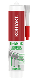 Герметик КОНТАКТ силиконовый универсальный прозрачный 280мл 24496 Герметик КОНТАКТ силиконовый универсальный прозрачный 280мл 24496