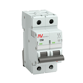Выключатель автоматический 50А 2П двухполюсный C 10kA AV-10 AVERES mcb10-2-50C-av EKF Выключатель автоматический 50А 2П двухполюсный C 10kA AV-10 AVERES mcb10-2-50C-av EKF
