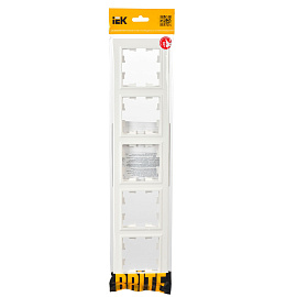 Рамка 5-местная BRITE РУ-5-БрБ белый IEK BR-M52-K01 Рамка 5-местная BRITE РУ-5-БрБ белый IEK BR-M52-K01