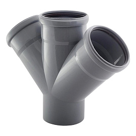 Крестовина канализационная серый Дн110х50х50х87 в/к САЗ НСК Крестовина канализационная серый Дн110х50х50х87 в/к САЗ НСК