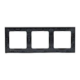 Рамка для розеток и выключателей 3 поста Стокгольм металлическая черный EZM-G-304-10 EKF PROxima Рамка для розеток и выключателей 3 поста Стокгольм металлическая черный EZM-G-304-10 EKF PROxima