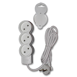 Удлинитель 3 гнезда/розетки 3 метра б/з 10А ПВС 2x0,75 (32002 1) Duwi Quick Fix Удлинитель 3 гнезда/розетки 3 метра б/з 10А ПВС 2x0,75 (32002 1) Duwi Quick Fix