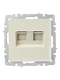 Розетка комп.+комп. RJ45+RJ45 кат.5E бежевый мех-м BRITE РК10-2-БрКр BR-K20-1-K10 IEK Розетка комп.+комп. RJ45+RJ45 кат.5E бежевый мех-м BRITE РК10-2-БрКр BR-K20-1-K10 IEK