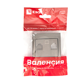 Лицевая панель для розетки RJ45 компьютерной Валенсия графит ESK01-L-035-60 EKF PROxima Лицевая панель для розетки RJ45 компьютерной Валенсия графит ESK01-L-035-60 EKF PROxima
