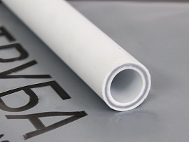 Труба PPR полипропилен стекловолокно  63х10,5, PN25 SDR 6, L 4м белый, РосТурПласт 10356 Труба PPR полипропилен стекловолокно  63х10,5, PN25 SDR 6, L 4м белый, РосТурПласт 10356