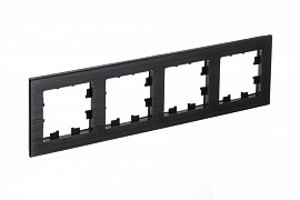 Рамка для розеток и выключателей 4 поста Atlasdesign Nature металл оникс ATN312304 Systeme Electric Рамка для розеток и выключателей 4 поста Atlasdesign Nature металл оникс ATN312304 Systeme Electric