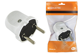 Вилка б/з белая 6А 250В SQ1806-0001 TDM Вилка б/з белая 6А 250В SQ1806-0001 TDM