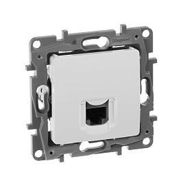 Розетка RJ45 компьютерная Etika информационная cat.5e UTP белый 672241 Legrand Розетка RJ45 компьютерная Etika информационная cat.5e UTP белый 672241 Legrand