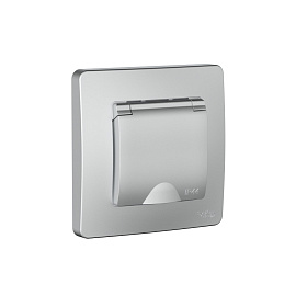 Розетка BLANCA скрытой установки IP44 с заземлением со шторк., с крышкой, 16А, 250В, АЛЮМИНИЙ BLNRS441113 Systeme Electric Розетка BLANCA скрытой установки IP44 с заземлением со шторк., с крышкой, 16А, 250В, АЛЮМИНИЙ BLNRS441113 Systeme Electric