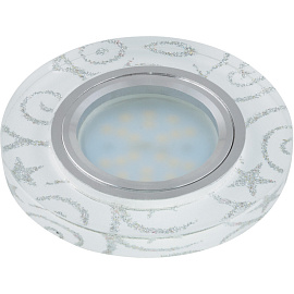 Светильник встраиваемый DLS-P202-2001  GU5.3 CHROME/WHITE серия "Peonia" 10126 ТМ Fametto Светильник встраиваемый DLS-P202-2001  GU5.3 CHROME/WHITE серия "Peonia" 10126 ТМ Fametto