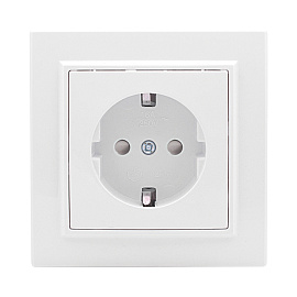 Розетка одинарная Минск скрытой установки с заземлением со шторками 16А в сборе белый ERR16-028-100 EKF Розетка одинарная Минск скрытой установки с заземлением со шторками 16А в сборе белый ERR16-028-100 EKF