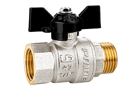 Кран шаровой латунный для воды Ду15мм 1/2" ВР/НР бабочка LD Pride 47.15.В-Н.Б Кран шаровой латунный для воды Ду15мм 1/2" ВР/НР бабочка LD Pride 47.15.В-Н.Б