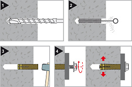 Анкер латунный забивной "цанга"  М6х23 TO FRIULSIDER 830930 Анкер латунный забивной "цанга"  М6х23 TO FRIULSIDER 830930