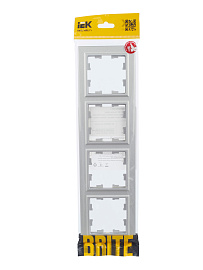 Рамка 4-я алюминий BRITE РУ-4-БрА BR-M42-K47 IEK Рамка 4-я алюминий BRITE РУ-4-БрА BR-M42-K47 IEK
