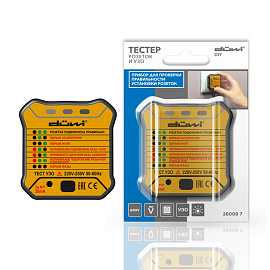 Тестер состояния электросети и заземления для евророзеток M6860 DIY 26009 7 TM Duwi Тестер состояния электросети и заземления для евророзеток M6860 DIY 26009 7 TM Duwi