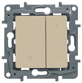 Светорегулятор (диммер) Etika нажимной без нейтрали 400Вт бежевый 672318 Legrand Светорегулятор (диммер) Etika нажимной без нейтрали 400Вт бежевый 672318 Legrand