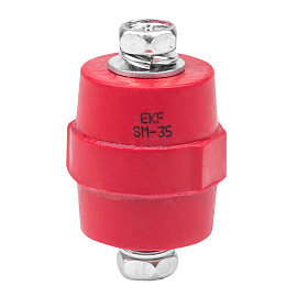 Изолятор шинный (силовой) SM 35 380А 10кВ с болтом (plc-sm-35) EKF Изолятор шинный (силовой) SM 35 380А 10кВ с болтом (plc-sm-35) EKF