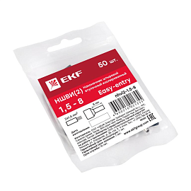 Наконечник НШВИ(2)  1.5-8 штыревой втулочный изолированный двойной (уп 50шт) EKF PROxima Наконечник НШВИ(2)  1.5-8 штыревой втулочный изолированный двойной (уп 50шт) EKF PROxima