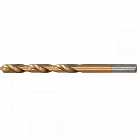 Сверло по металлу, 3,5 мм, HSS, нитридтитановое покрытие, цилиндрический хвостовик  MATRIX 717350 Сверло по металлу, 3,5 мм, HSS, нитридтитановое покрытие, цилиндрический хвостовик  MATRIX 717350