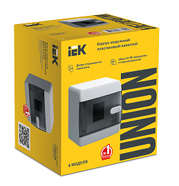Бокс пластиковый ЩРН-П- 4 IP41 навесной UNION Compact черн. пр. дв. 150х124х103 UIC-KP12-N-04-41-K01 /уп.8шт/ IEK Бокс пластиковый ЩРН-П- 4 IP41 навесной UNION Compact черн. пр. дв. 150х124х103 UIC-KP12-N-04-41-K01 /уп.8шт/ IEK