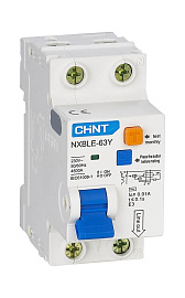 Выключатель автоматический дифференциального тока АВДТ 25А 1П+N двухполюсный 30мА электронный тип AC характеристика C 4,5кА NXBLE-63Y 105544 CHINT Выключатель автоматический дифференциального тока АВДТ 25А 1П+N двухполюсный 30мА электронный тип AC характеристика C 4,5кА NXBLE-63Y 105544 CHINT
