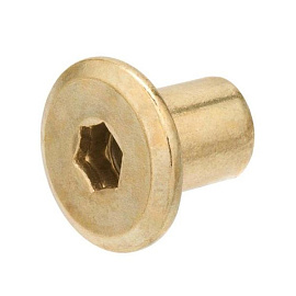 Гайка эриксона мебельная М6х12 латунь Гайка эриксона мебельная М6х12 латунь