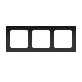 Рамка для розеток и выключателей 3 поста Стокгольм металлическая черный EZM-G-304-10 EKF PROxima Рамка для розеток и выключателей 3 поста Стокгольм металлическая черный EZM-G-304-10 EKF PROxima